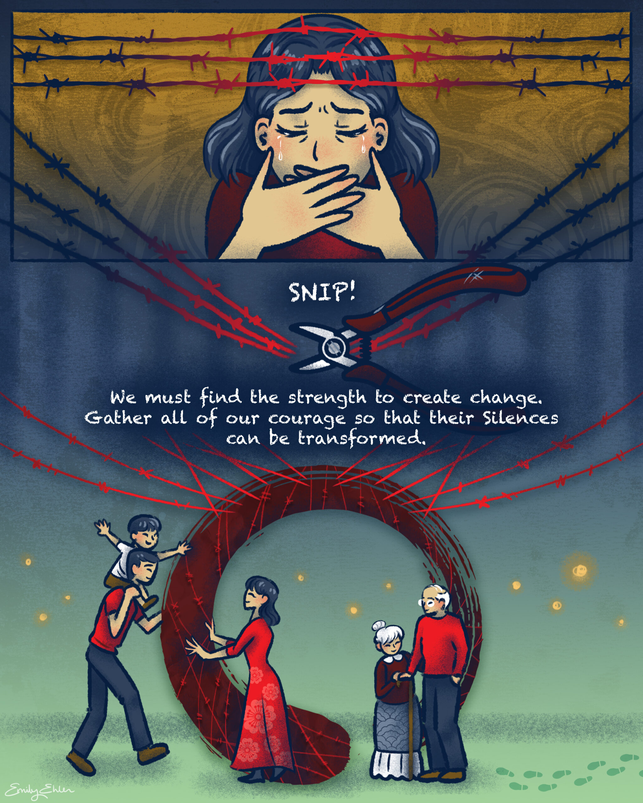 Please read the text below this image, which describes this graphic narrative illustration with more detail than Alternative Text allows.