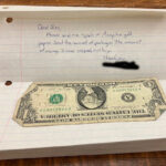 letter to California NORML with a dollar bill